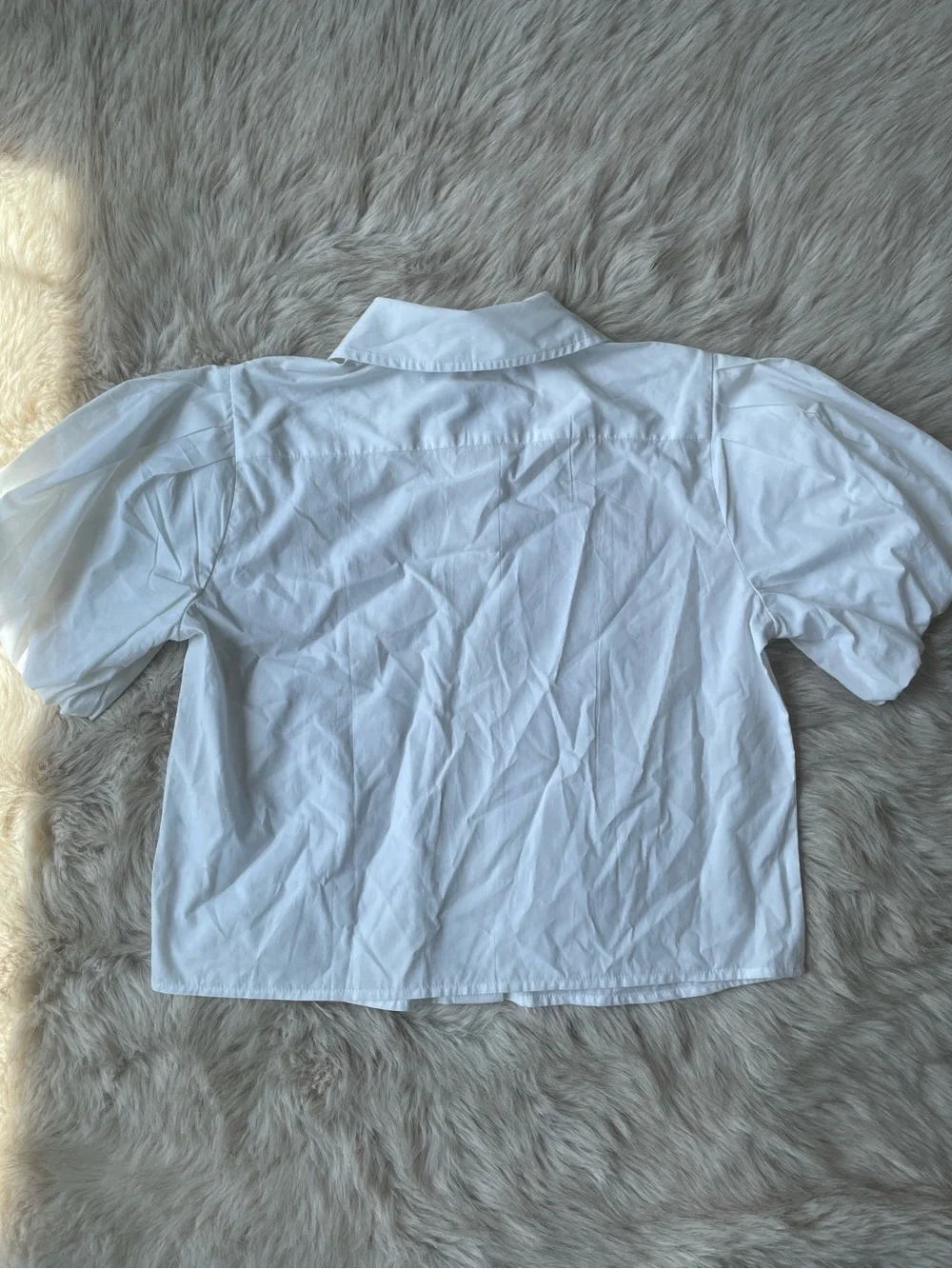 J.Crew Gamine Puff-Sleeve Shirt in Cotton Poplin